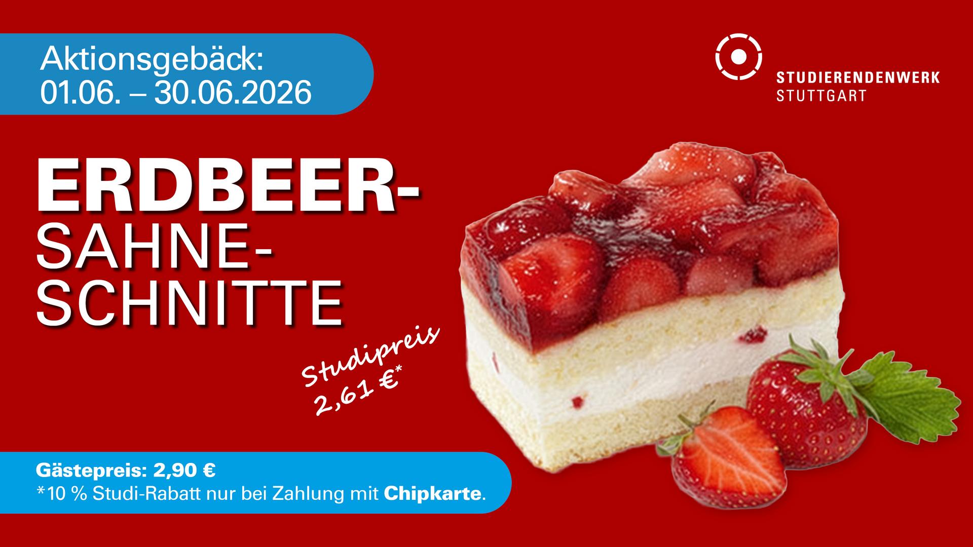 Aktionsgebäck im Mai: vegane Erdbeer Creme Schnitte
